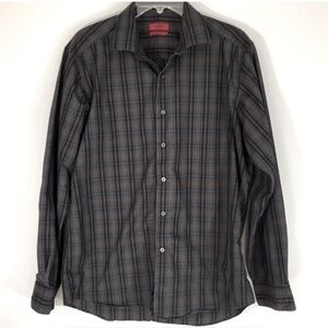 Alfani Fitted Plaid Easy‎ Care Shirt